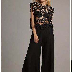 Maeve by Anthropology Floral Lace Vest